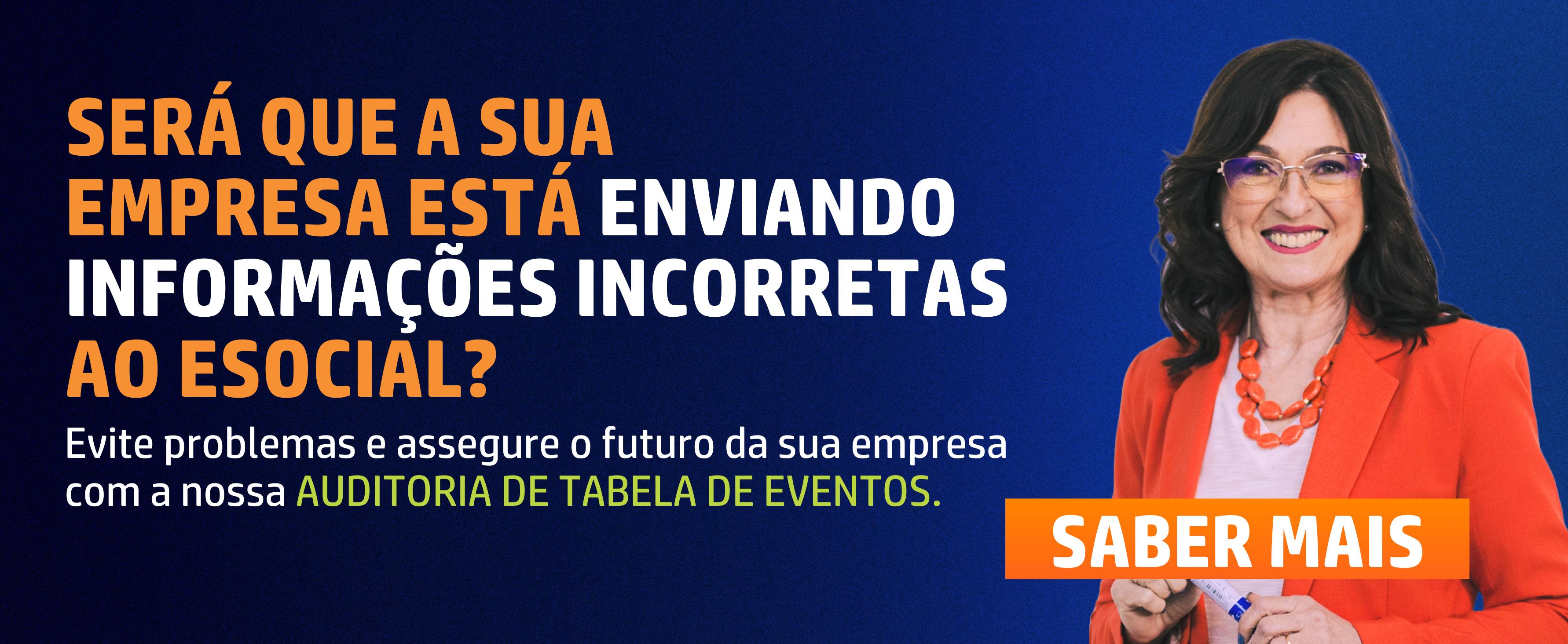 tabela de eventos
