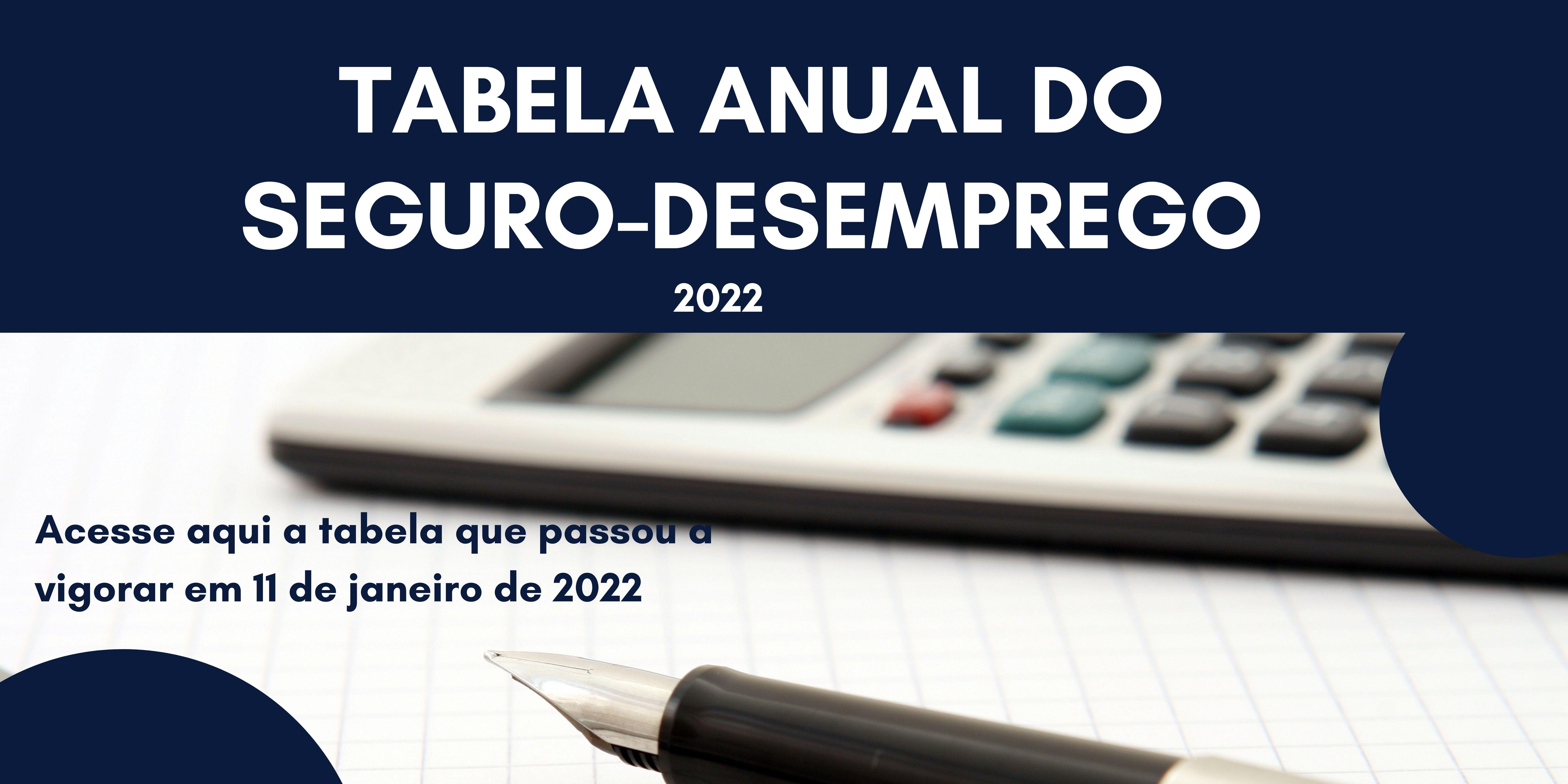 Nova Tabela Seguro Desemprego vigora desde 11-01-2022