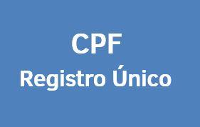 CPF como registro único